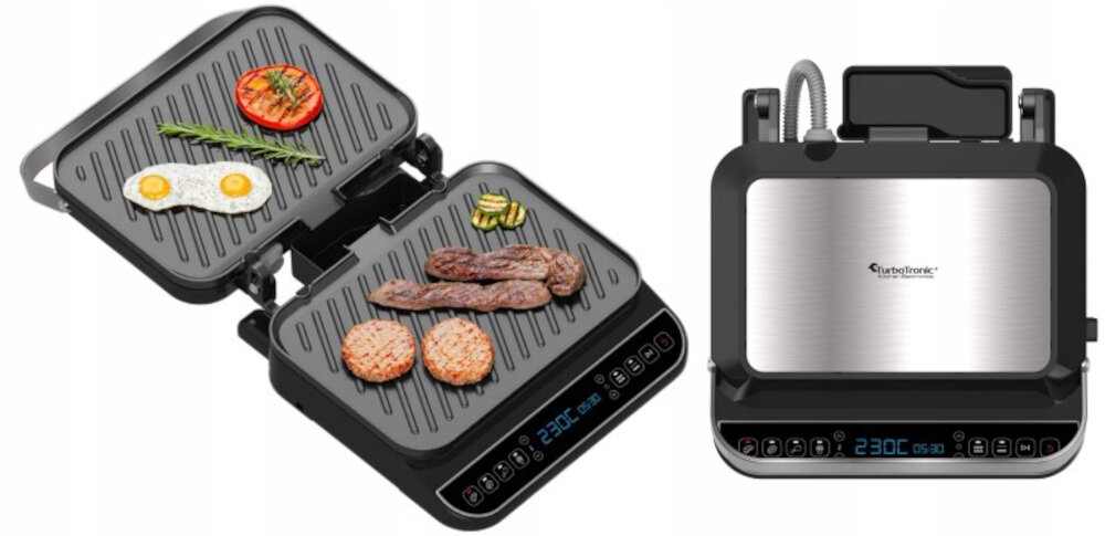 Grill elektryczny TURBOTRONIC TT-CG90 Cyfrowy wyświetlacz