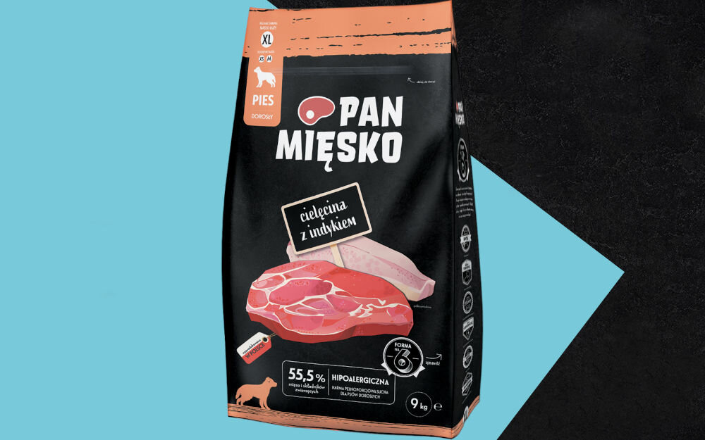 Karma dla psa PAN MIĘSKO Cielęcina z Indykiem XL 9 kg naturalne składniki