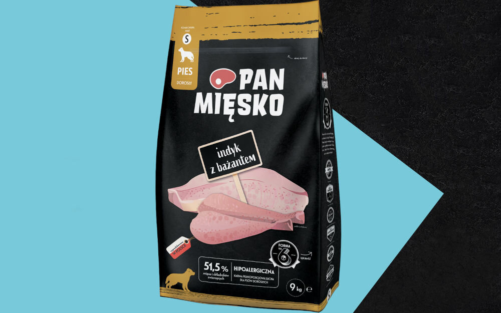 Karma dla psa PAN MIĘSKO Indyk z bażantem S 9 kg naturalne składniki