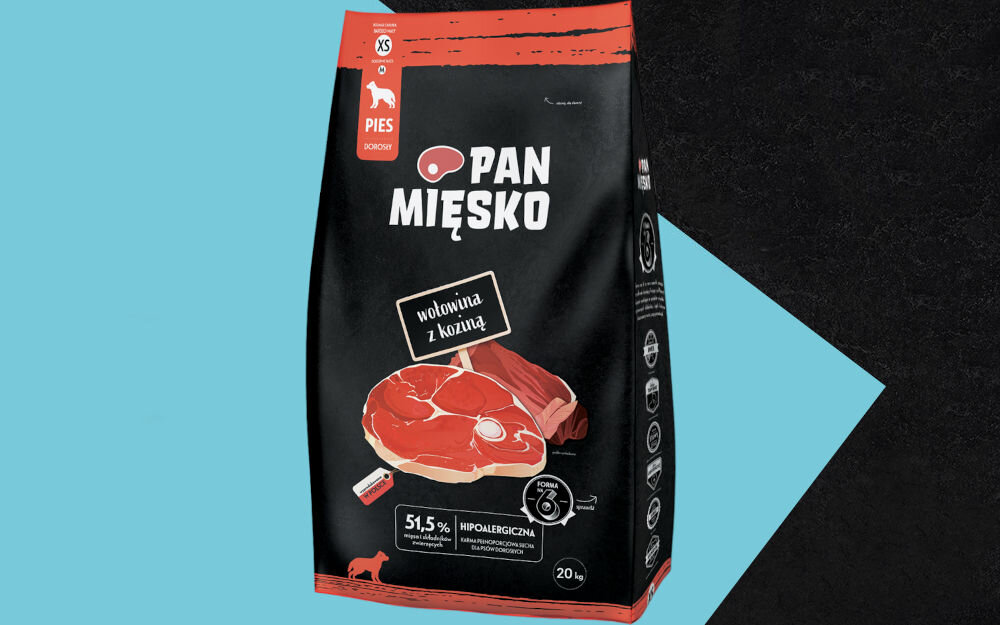 Karma dla psa PAN MIĘSKO Wołowina z koziną 20 kg naturalne składniki