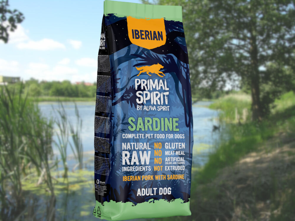 Karma dla psa ALPHA SPIRIT Wieprzowina i sardynki 12 kg naturalne składniki