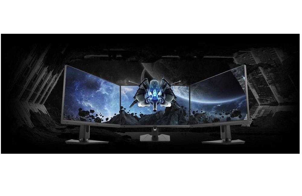 Monitor MSI Optix MAG274QRF QD Parametry fizyczne monitora wąskie ramki łączenie monitorów
