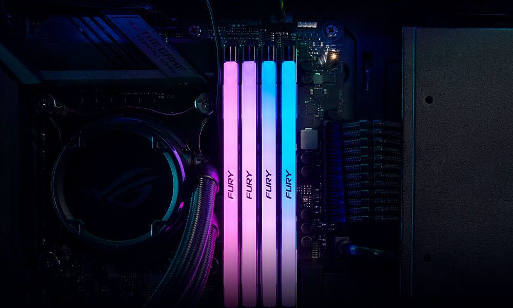 Pamięć RAM KINGSTON Fury Renegade RGB DDR5 podwojeniu liczby banków i długości pakietu 32-bitowym