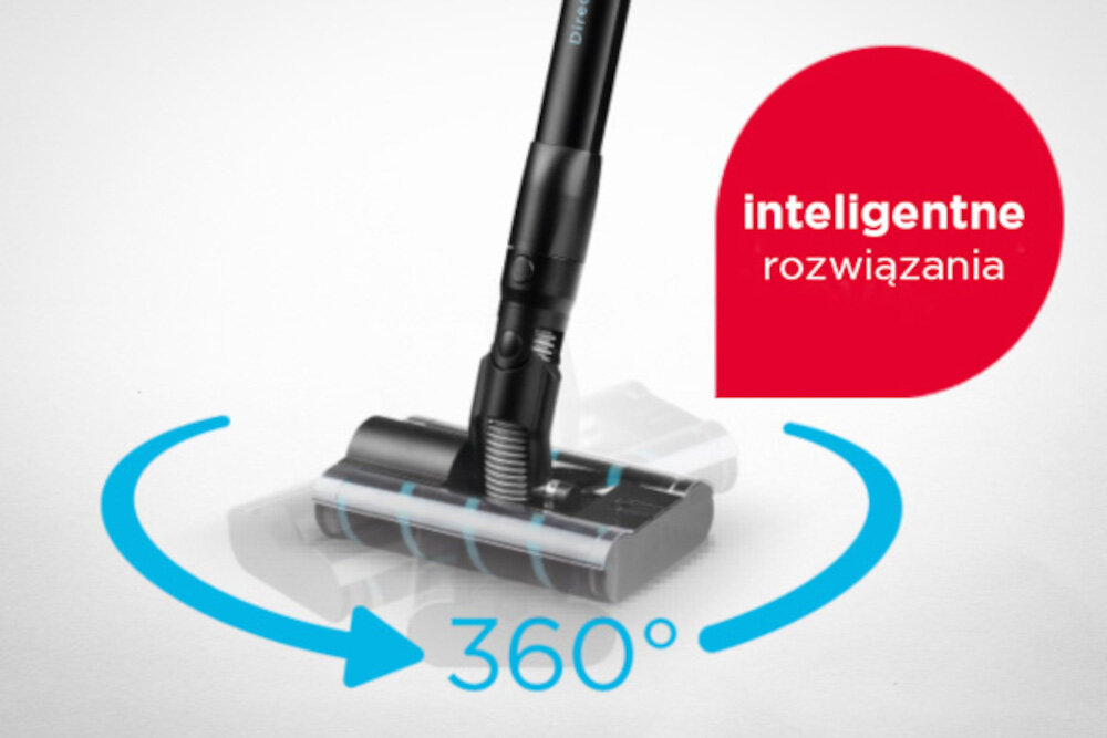 Odkurzacz CONCEPT Direct Air Dual VP4520 obrotowy przegub 360° waga 1,77 kg lekki Kompaktowa konstrukcja