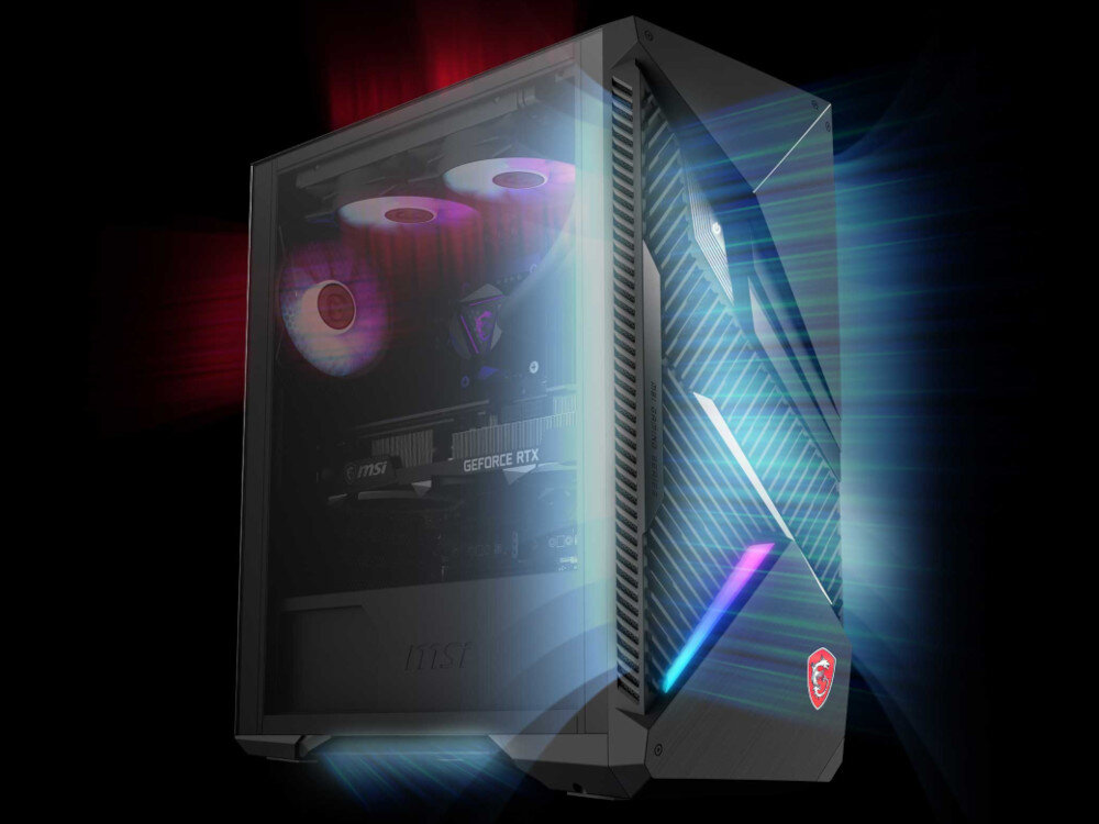 Komputer MSI MPG Infinite X2 13FNUF-045EU i7-13700KF 32GB RAM 2TB SSD GeForce RTX4070 Ti Windows 11 Home chłodzenie konstrukcja temperatury głośność hałas