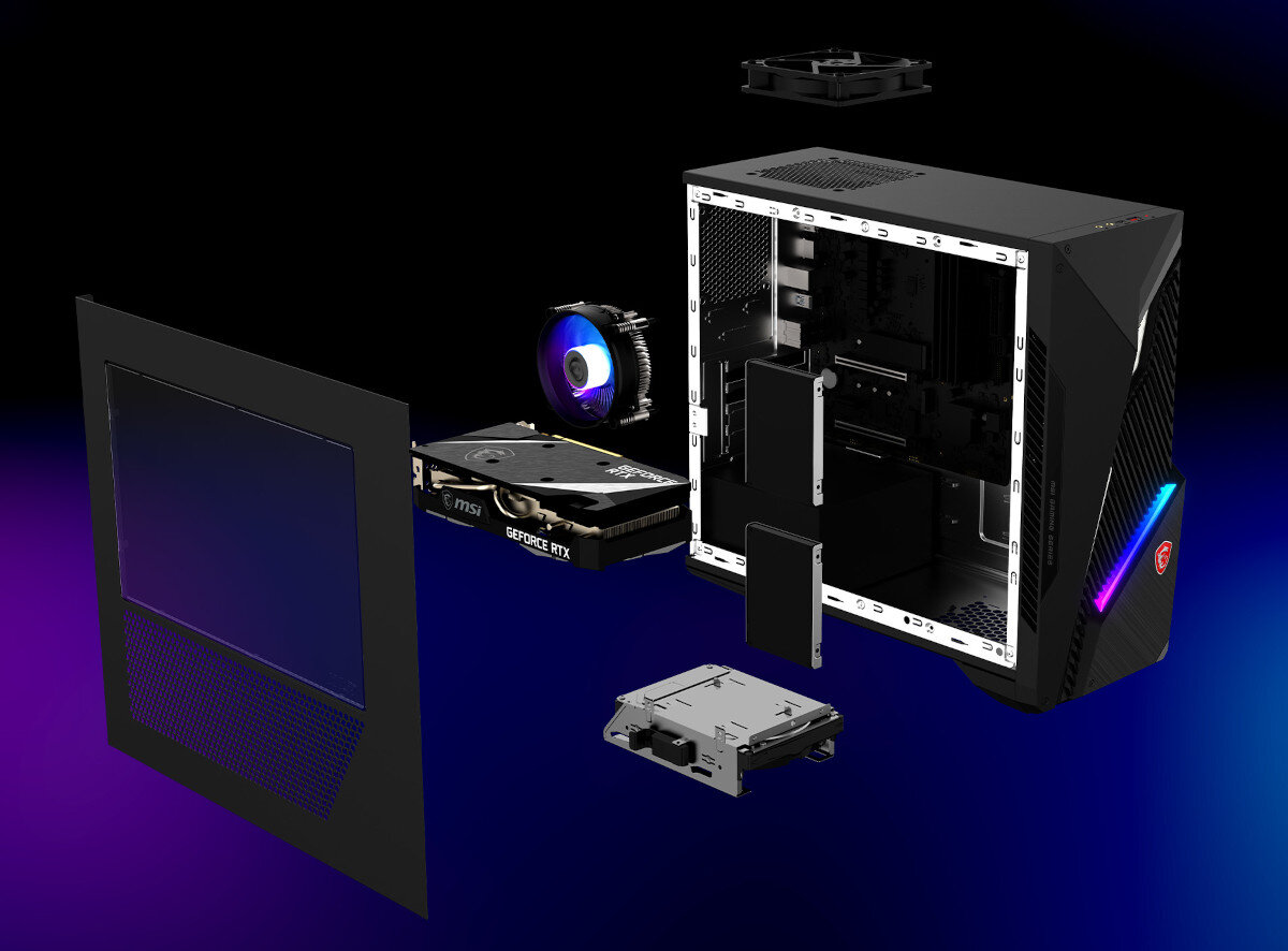 Komputer MSI MAG Infinite S3 13NUD-832EU i7-13700F 16GB RAM 1TB SSD GeForce RTX4060Ti Windows 11 Home rozbudowa przeźroczysty bok