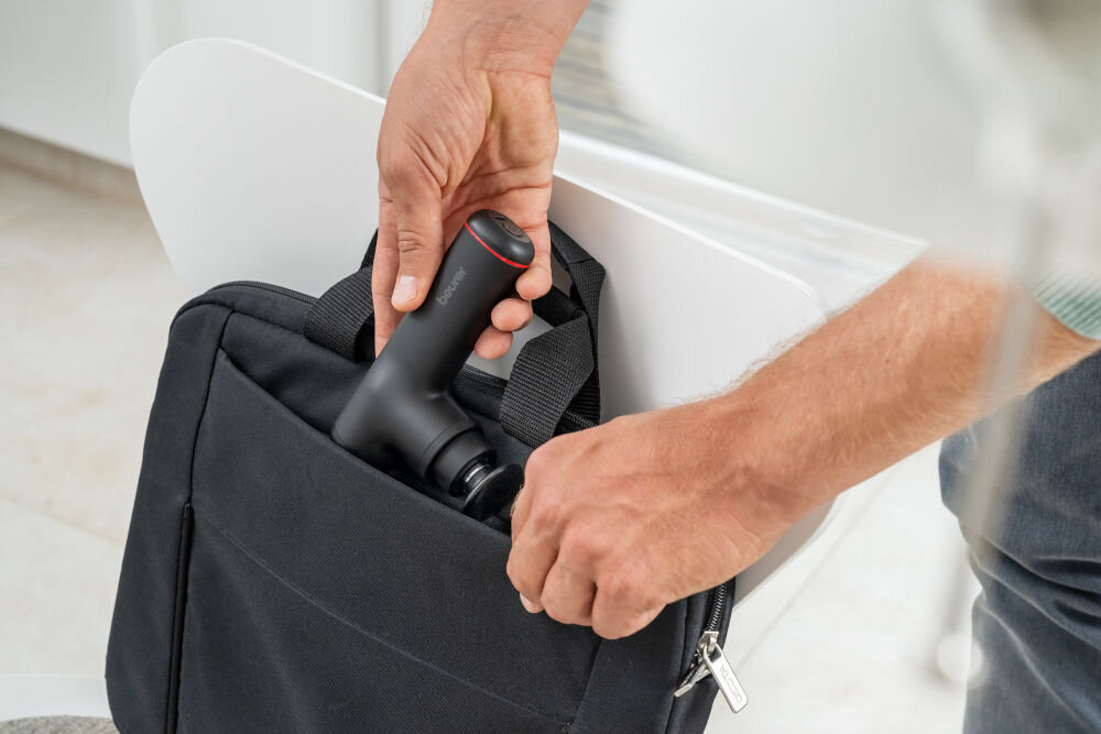 Pistolet do masażu BEURER Gun MG 79 Sensitive torba bateria wyświetlacz czas pracy