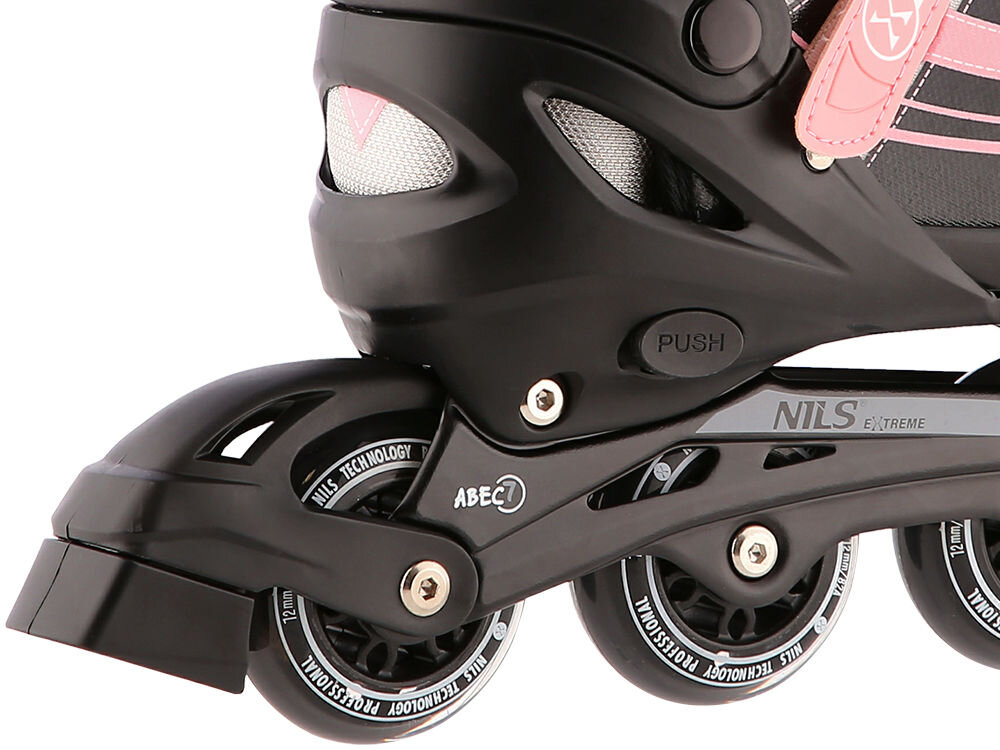 Łyżworolki NILS EXTREME NH18366A 2w1 (rozmiar 35-38) abec7 przyczepność miekkie koła