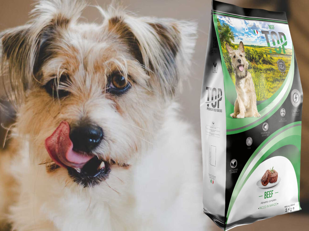 Karma dla psa TOP PREMIUM FOOD FOR DOGS Wołowina S/M 3 kg