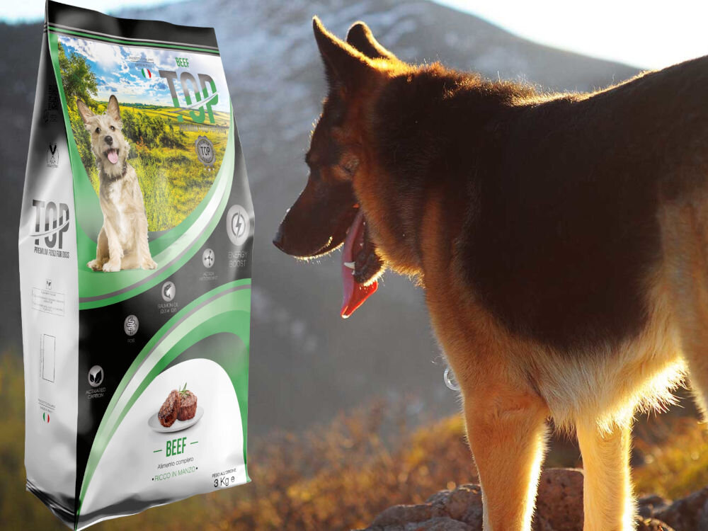 Karma dla psa TOP PREMIUM FOOD FOR DOGS Wołowina S/M 3 kg