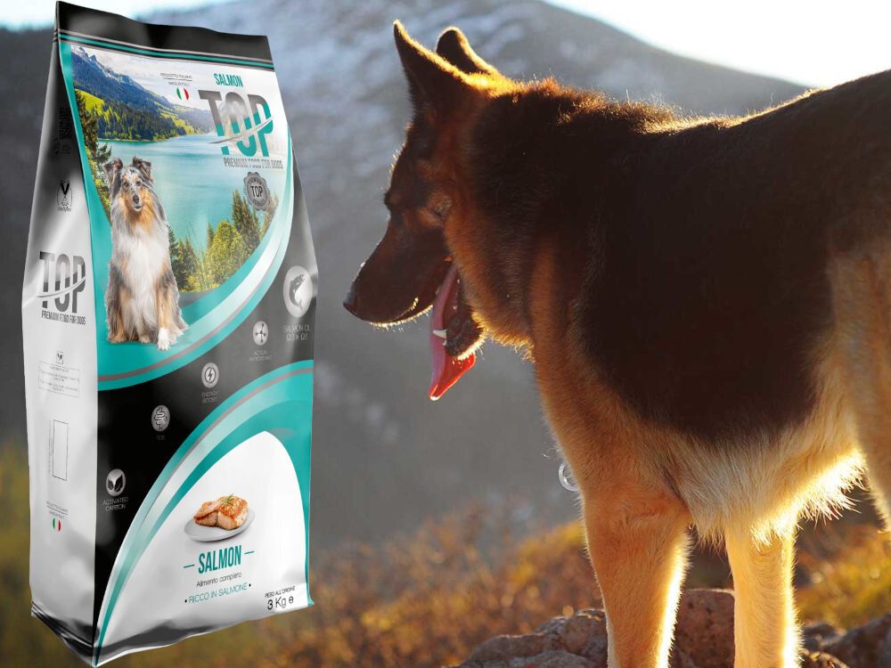 Karma dla psa TOP PREMIUM FOOD FOR DOGS Łosoś S/M 3 kg
