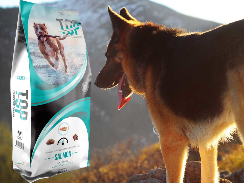 Karma dla psa TOP PREMIUM FOOD FOR DOGS Łosoś M/L 20 kg