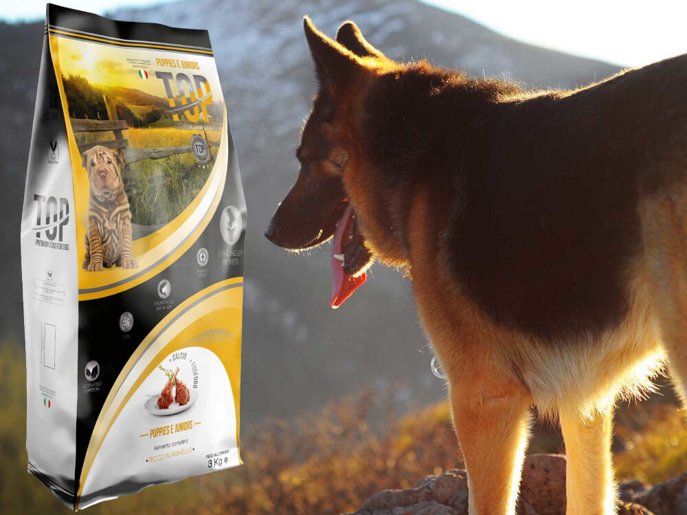Karma dla psa TOP PREMIUM FOOD FOR DOGS Puppy&Junior M/L Jagnięcina 3 kg