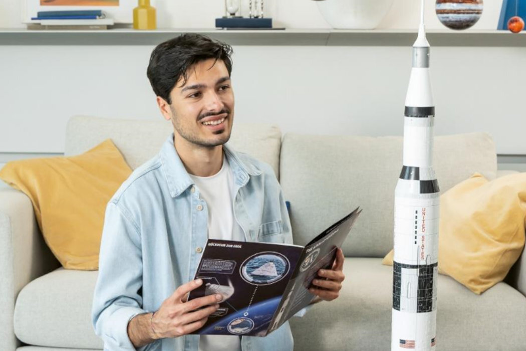 Puzzle 3D RAVENSBURGER Apollo Saturn V 11545 (504 elementów) zabawa kreatywność inżynieria rozwój rodzina