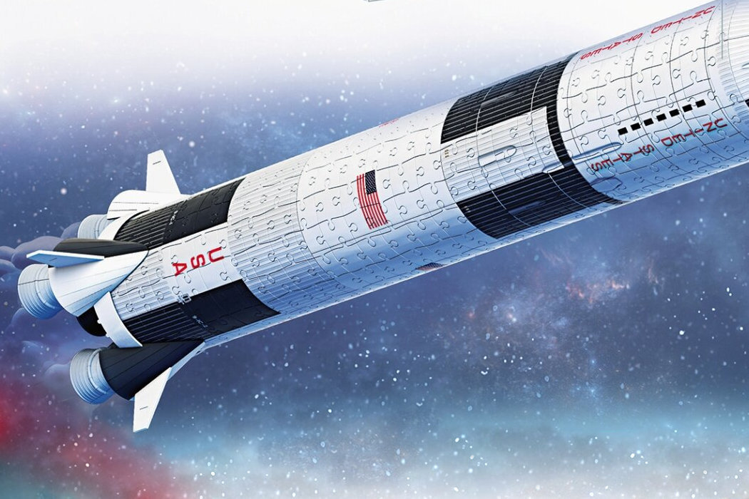 Puzzle 3D RAVENSBURGER Apollo Saturn V 11545 (504 elementów) zabawa kreatywność inżynieria rozwój rodzina