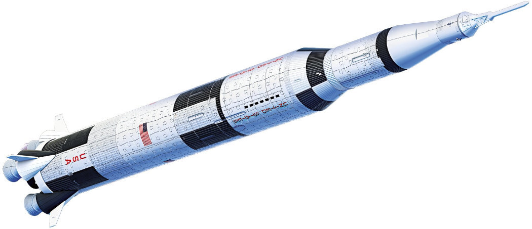 Puzzle 3D RAVENSBURGER Apollo Saturn V 11545 (504 elementów) zabawa kreatywność inżynieria rozwój rodzina