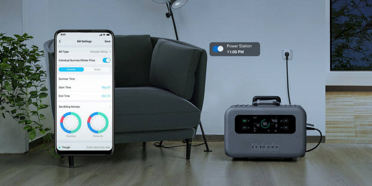 Gniazdko TP-LINK Tapo P110M Wi-Fi / Matter, Instalacja, Bluetooth, konfiguracja, prostota, Konfiguracja kosztów energii dla stacji zasilania.