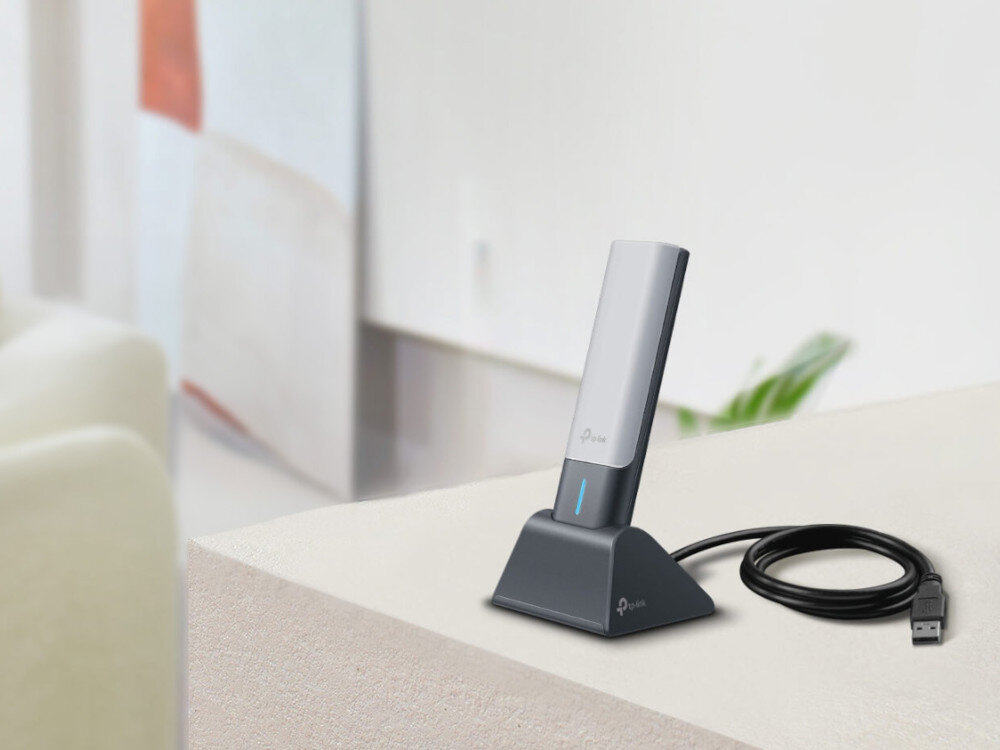 Karta sieciowa TP-LINK Archer TX20UH Standard USB 3.0 sięgający 4,8 Gb/s 10 razy szybsze niż USB 2.0 Archer TX20UH strumieniowym wideo w jakości HD, grami online i pobieraniem dużych plików