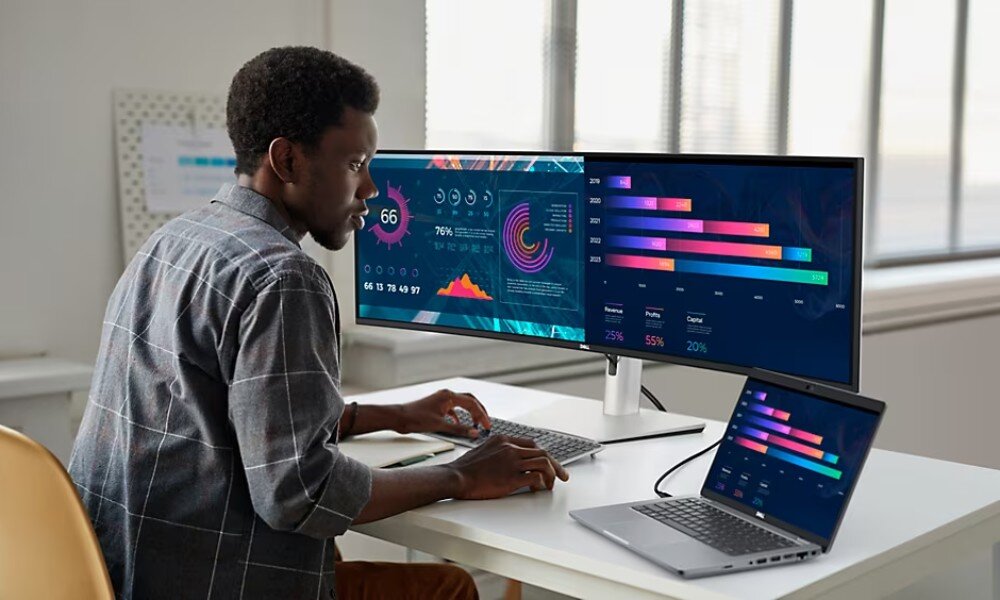 Monitor DELL UltraSharp U4924DW 49 5120x1440px IPS Curved ekran przekątna wielkość rozdzielczość