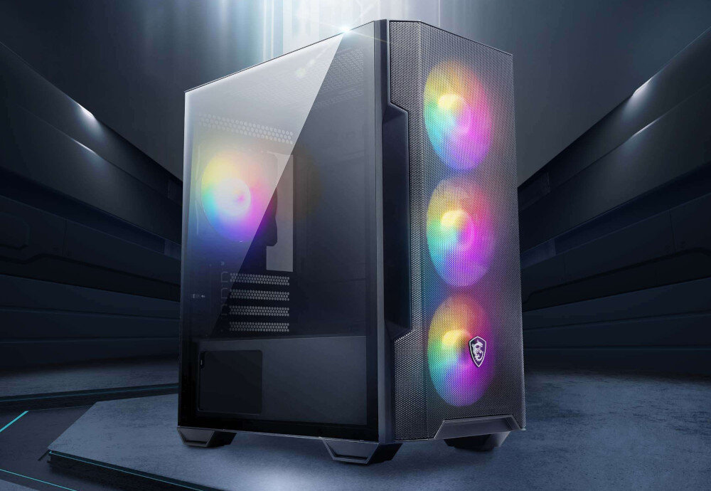 Komputer MAD DOG MD12100F-PPI1RGBV2WP obudowa wygląd design podświetlenie