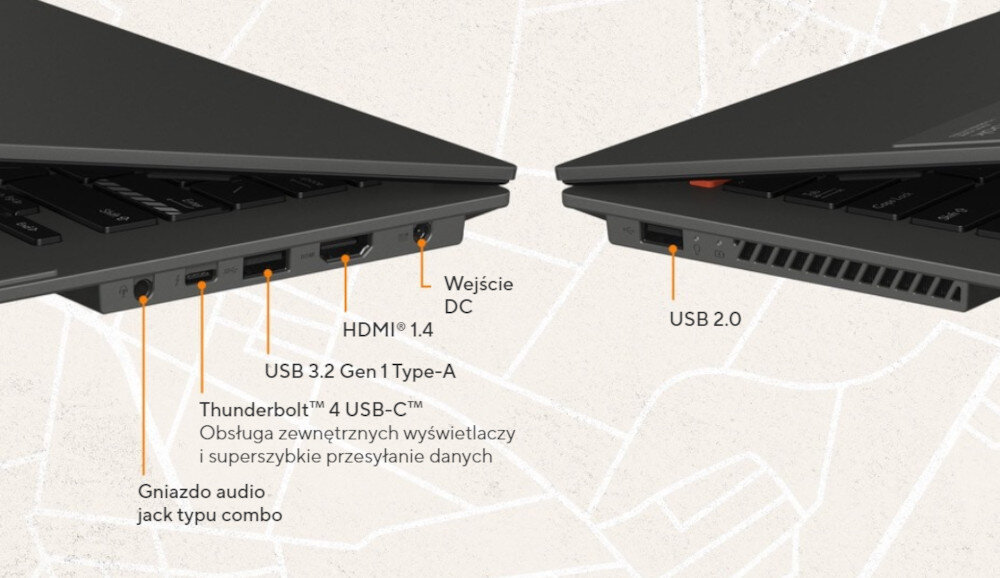Laptop ASUS VivoBook S 14 K5404VA-M9018W 14 i5-13500H 16GB RAM 512GB SSD Windows 11 Home złącza porty podłaczenie przepustowość