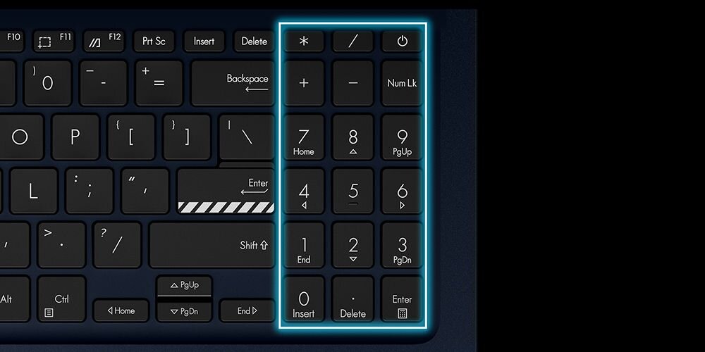 Laptop ASUS VivoBook X1505VA -  Klawiatura numeryczna