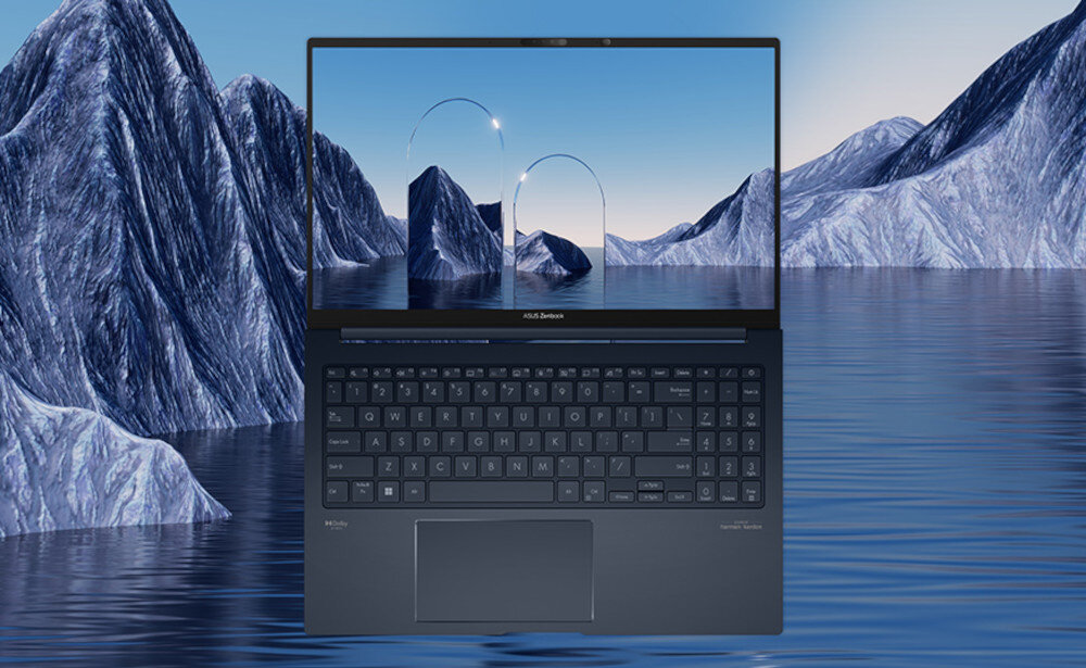 Laptop ASUS ZenBook UM3504DA-NX163W 15.6 R7-7735U 16GB RAM 1TB SSD Windows 11 Home konstrukcja grubość waga obudowa kolor cechy opis