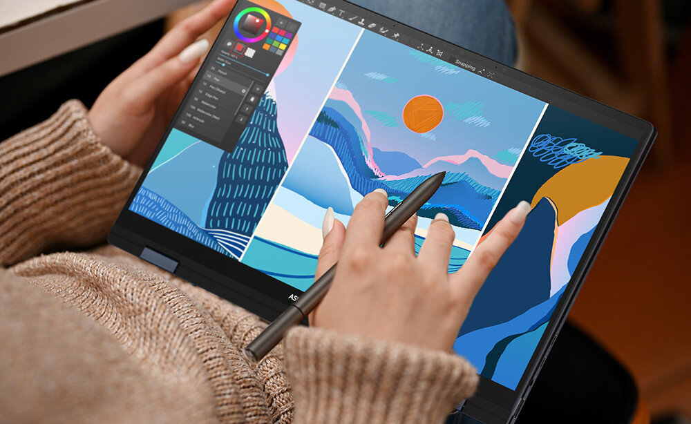 Laptop ASUS ZenBook 14 Flip UP3404VA-KN058W 14 i7-1360P 16GB RAM 1TB SSD Windows 11 Home podzespoły procesor pamięć mod działanie