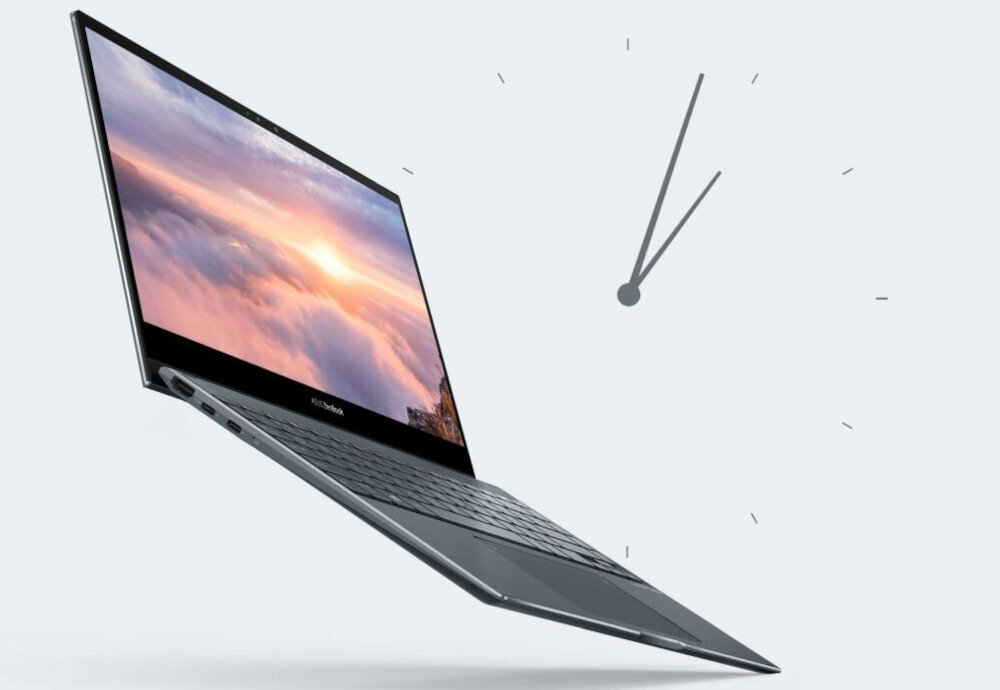 Laptop ASUS ZenBook 14 Flip UP3404VA-KN058W 14 i7-1360P 16GB RAM 1TB SSD Windows 11 Home bateria pojemność ładowanie czas działania