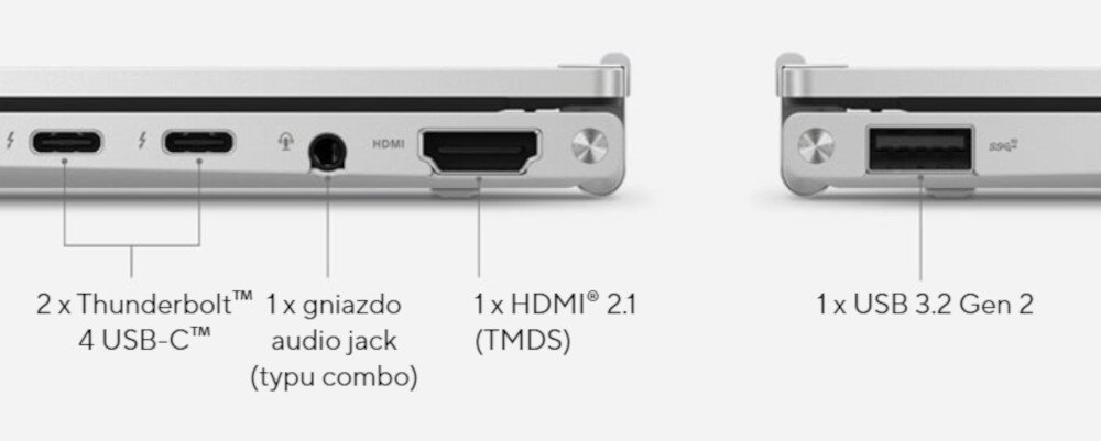 Laptop ASUS ZenBook 14 Flip UP3404VA-KN058W 14 i7-1360P 16GB RAM 1TB SSD Windows 11 Home porty złącz podłączenie przepustowość