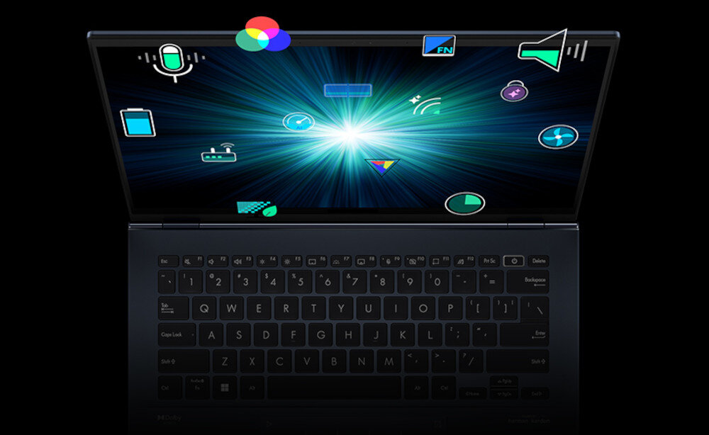 Laptop ASUS ZenBook 14 Flip UP3404VA-KN058W 14 i7-1360P 16GB RAM 1TB SSD Windows 11 Home aplikacja narzędzia działanie parowanie wydajnosć