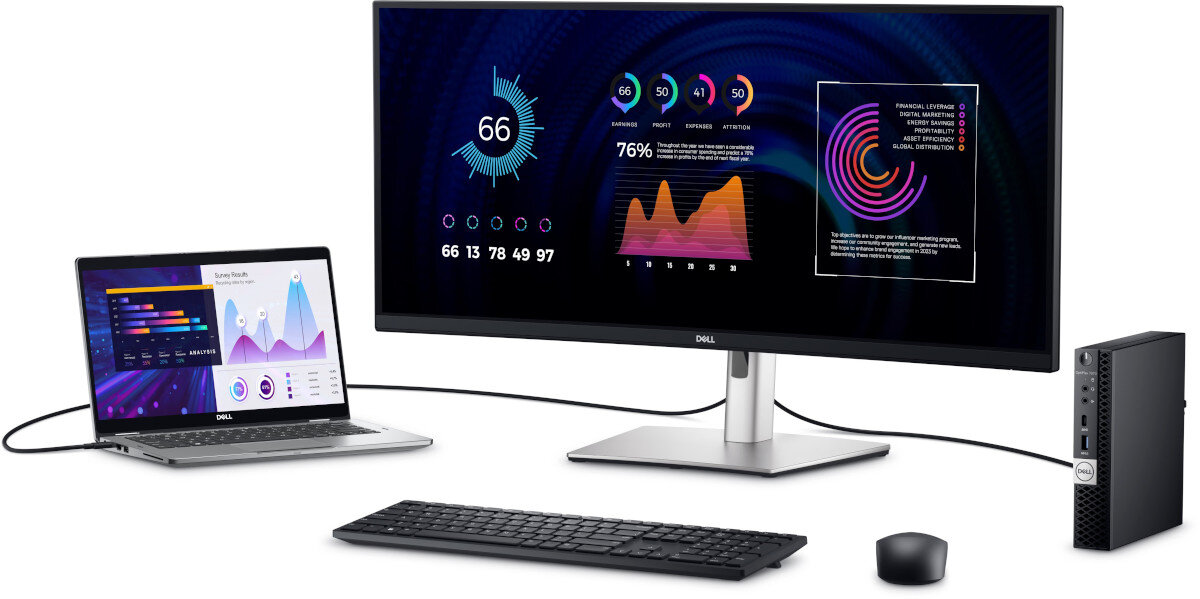 Monitor DELL P3424WE 34 3440x1440px IPS Curved USB-C zasilanie moc internet sieć