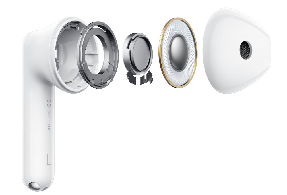 Słuchawki douszne OPPO Enco Air3i tytanowy przetwornik alive audio efekty dźwiękowe enco live czas działania modny wszechstronny design niskie opóźnienia bluetooth obsługa prosta etui