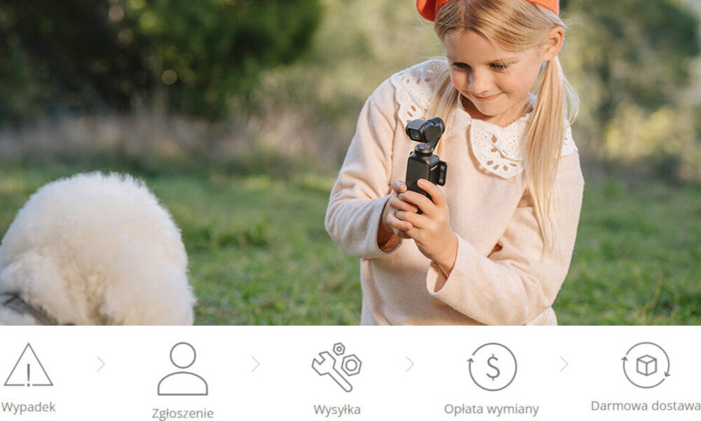 Ochrona DJI Care Refresh do Osmo Pocket 3 (24 miesiące) proces zgłaszanie
