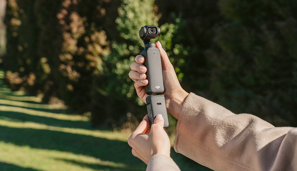 Kamera sportowa DJI Pocket 3 sport montaż nagrywanie stabilizacja montaż edycja filtry ostrość śledzenie tryby bateria akumulator zasilanie ładowanie rozdzielczość filmy obudowa odporność wielkość łączność sterowanie