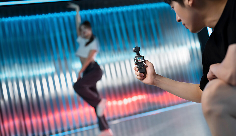 Kamera sportowa DJI Pocket 3 sport montaż nagrywanie stabilizacja montaż edycja filtry ostrość śledzenie tryby bateria akumulator zasilanie ładowanie rozdzielczość filmy obudowa odporność wielkość łączność sterowanie