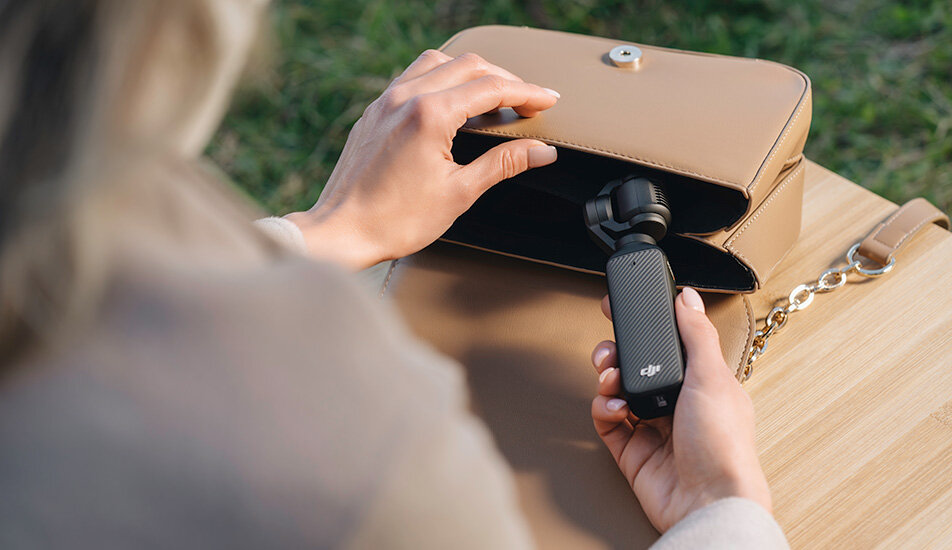 Kamera sportowa DJI Pocket 3 sport montaż nagrywanie stabilizacja montaż edycja filtry ostrość śledzenie tryby bateria akumulator zasilanie ładowanie rozdzielczość filmy obudowa odporność wielkość łączność sterowanie