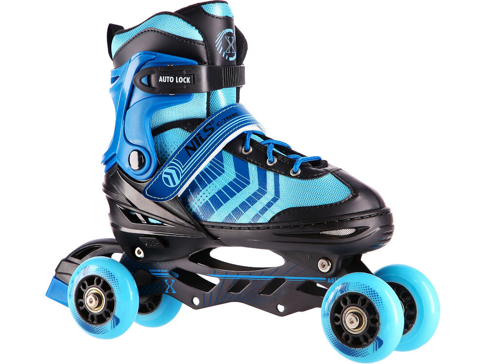 Łyżworolki NILS EXTREME NH18192A 4w1 (rozmiar 39-43) skóra systetyczna belvet siatka mesh pianka regulacja rozmiaru