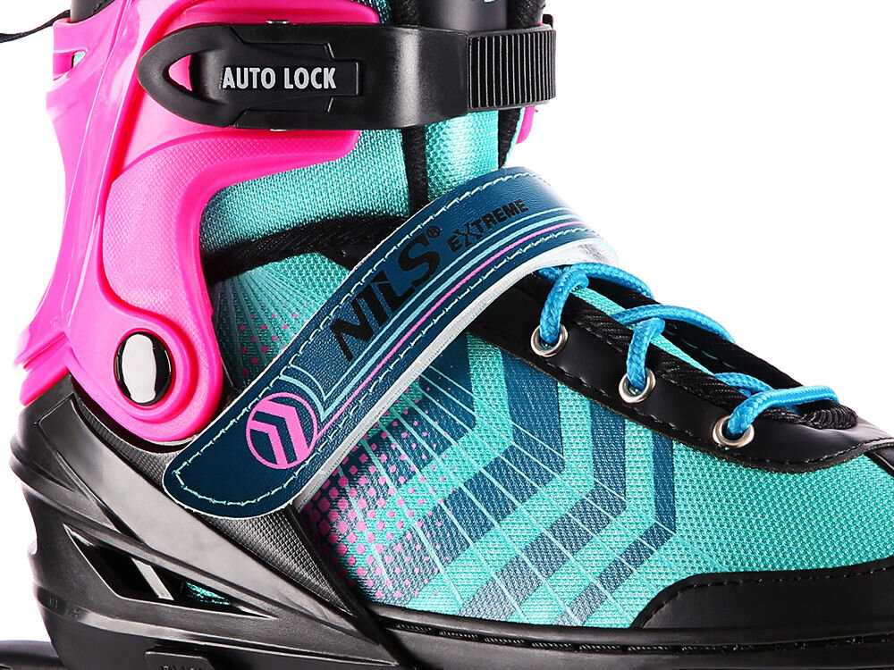 Łyżworolki NILS EXTREME NH18192A 4w1 (rozmiar 34-38) klamra dwusekcyjna rzep sznurowadła hamulec