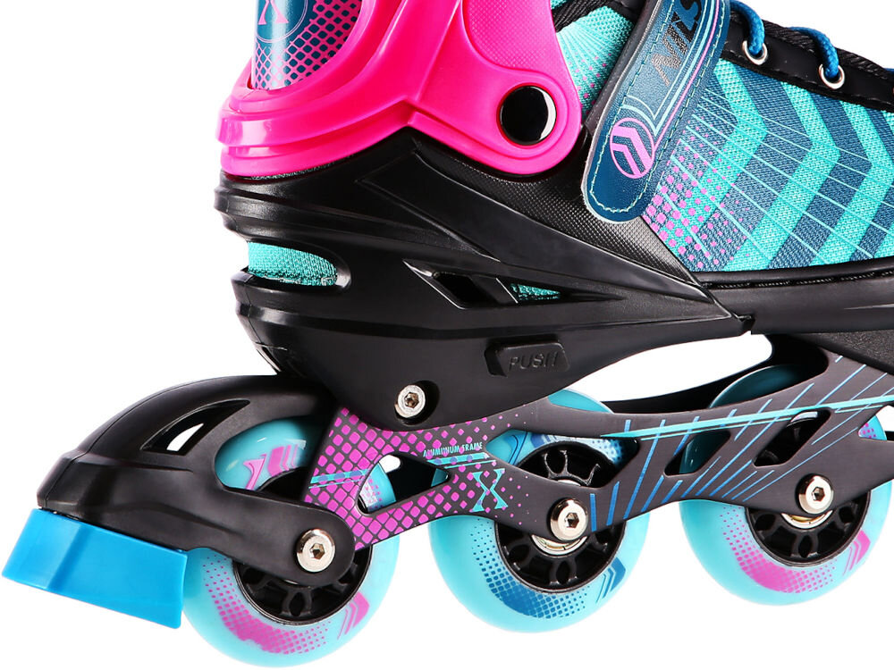 Łyżworolki NILS EXTREME NH18192A 4w1 (rozmiar 39-43) abec7 przyczepność miekkie koła