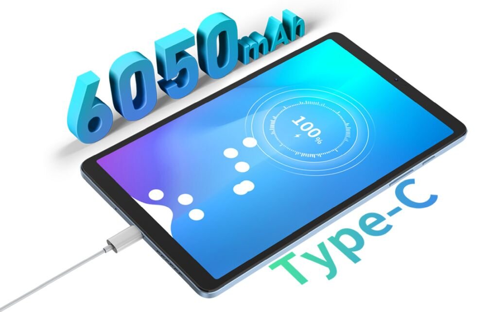 Tablet BLACKVIEW Tab 60 ladowanie bateria praca