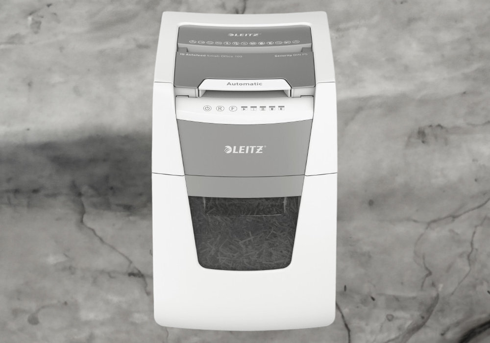 Niszczarka LEITZ IQ Autofeed Office 150 P4 szczelność szybkość cisza opróżnianie pojemność