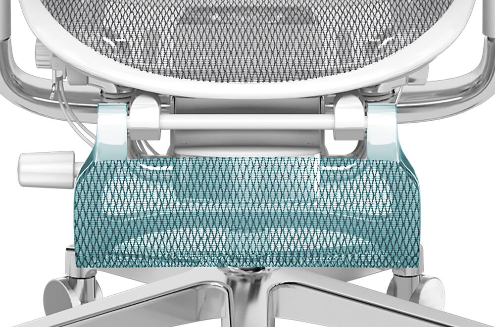 Fotel DIABLO CHAIRS Brave V-Kinetic Szary prezentacja wysuwanego podnóżka na białym tle chowany podnóżek relaks odpoczynek ergonomia komfort regeneracja sił