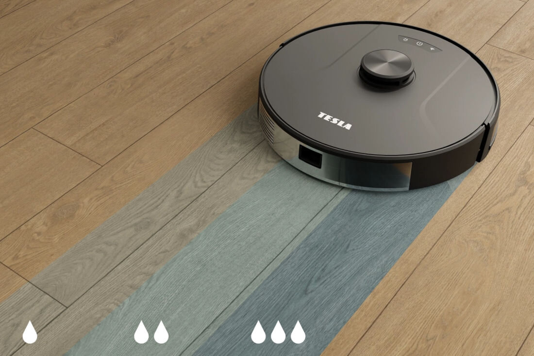 Robot sprzątający TESLA Smart Vacuum Cleaner Laser AI200 Funkcja mopa zbiornik pojemność systemowi nawigacji litera Y