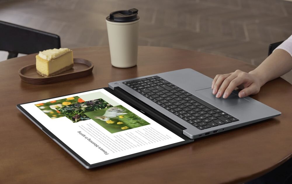 Laptop HUAWEI MateBook D 16 ekran wydajność grafika karta procesor taktowanie pojemność bateria ładowanie pamięć ram rom wyświetlacz rozdzielczość kamerka system klawiatura porty