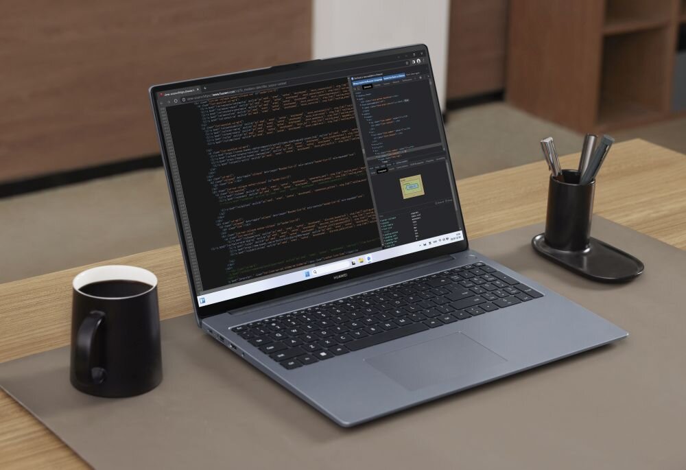 Laptop HUAWEI MateBook D 16 ekran wydajność grafika karta procesor taktowanie pojemność bateria ładowanie pamięć ram rom wyświetlacz rozdzielczość kamerka system klawiatura porty