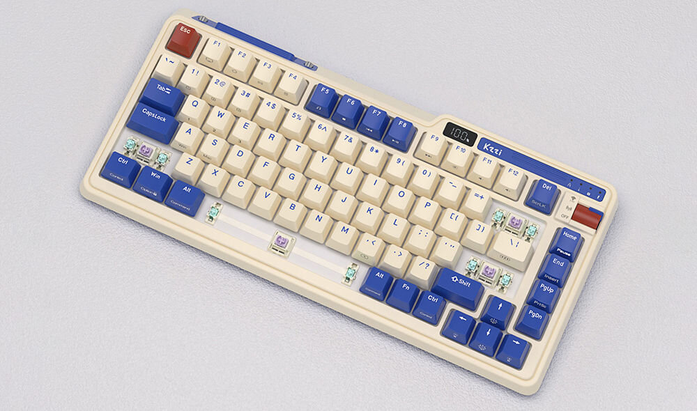 Klawiatura ROYAL KLUDGE K75PRO Rhine wszechstronna łatwa wymiana switchy rózne sposoby łączenia ergonomiczna konstrukcja wbudowany akumulator