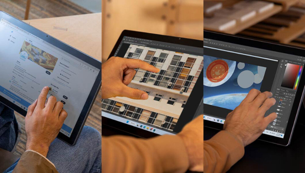 Tablet graficzny HUION Kamvas Studio 16 ekran dotykowy obsługa Multi-Touch funkcje gesty
