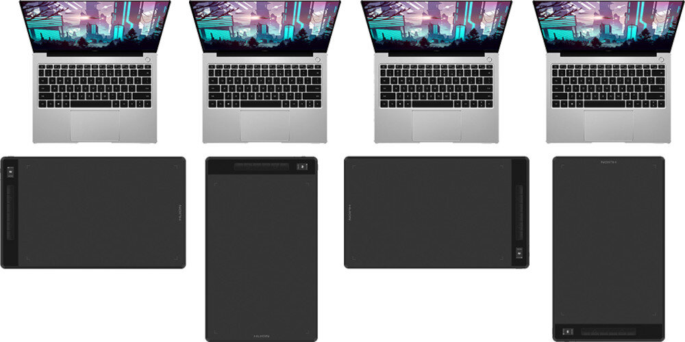 Tablet graficzny HUION Giano G930L obrót dostosowanie pozycja