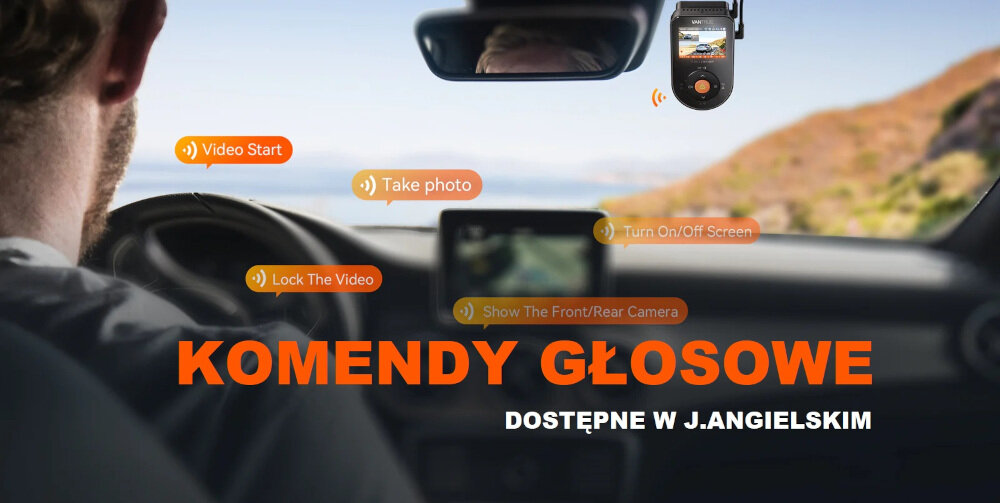 Wideorejestrator VANTRUE S1 Pro - komendy głosowe